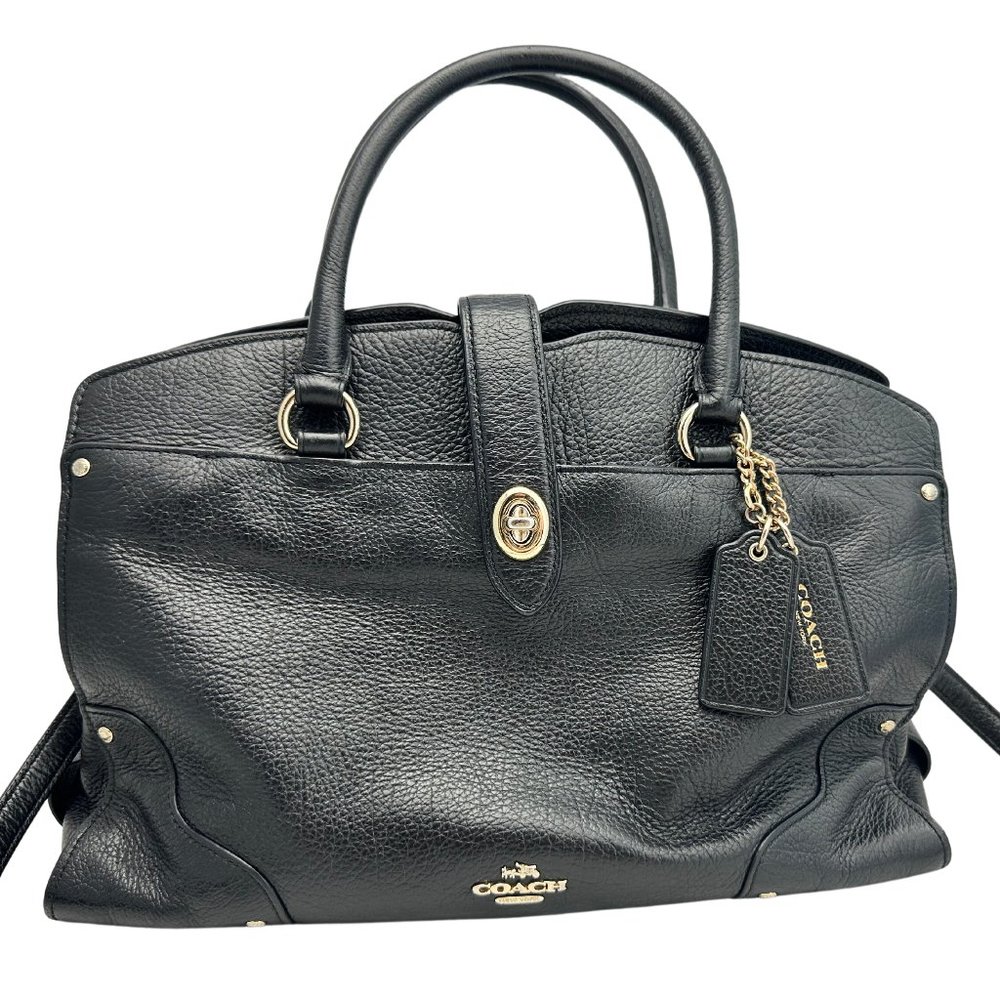 Coach Flagship Mercer Satchel Black Gold - EXCELLENT CONDITION!